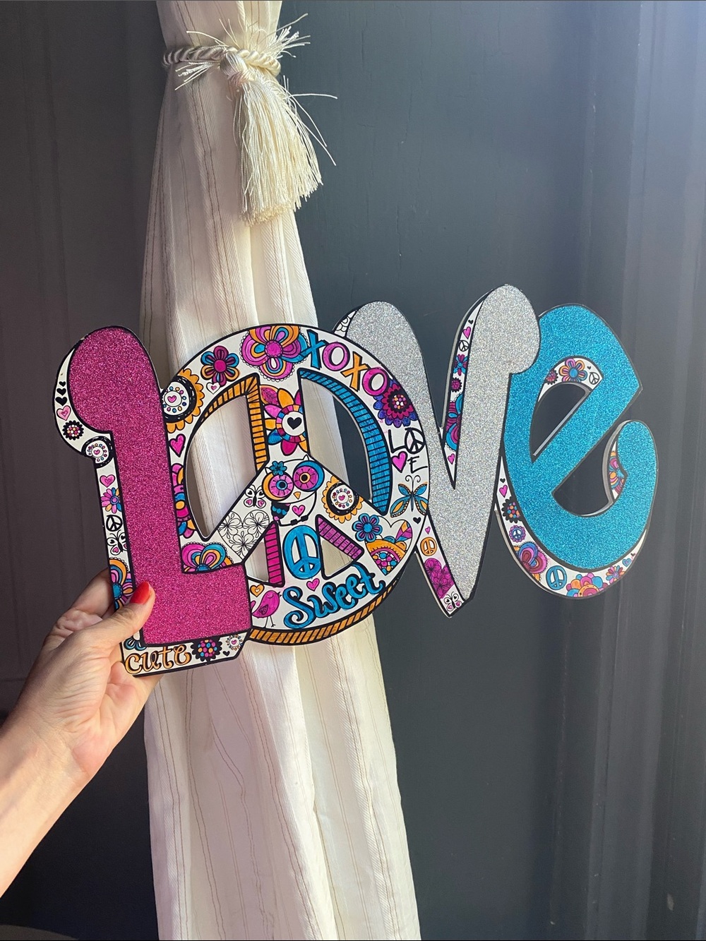 Pink & Blue 'Love' Wall Decor - Unknown Brand